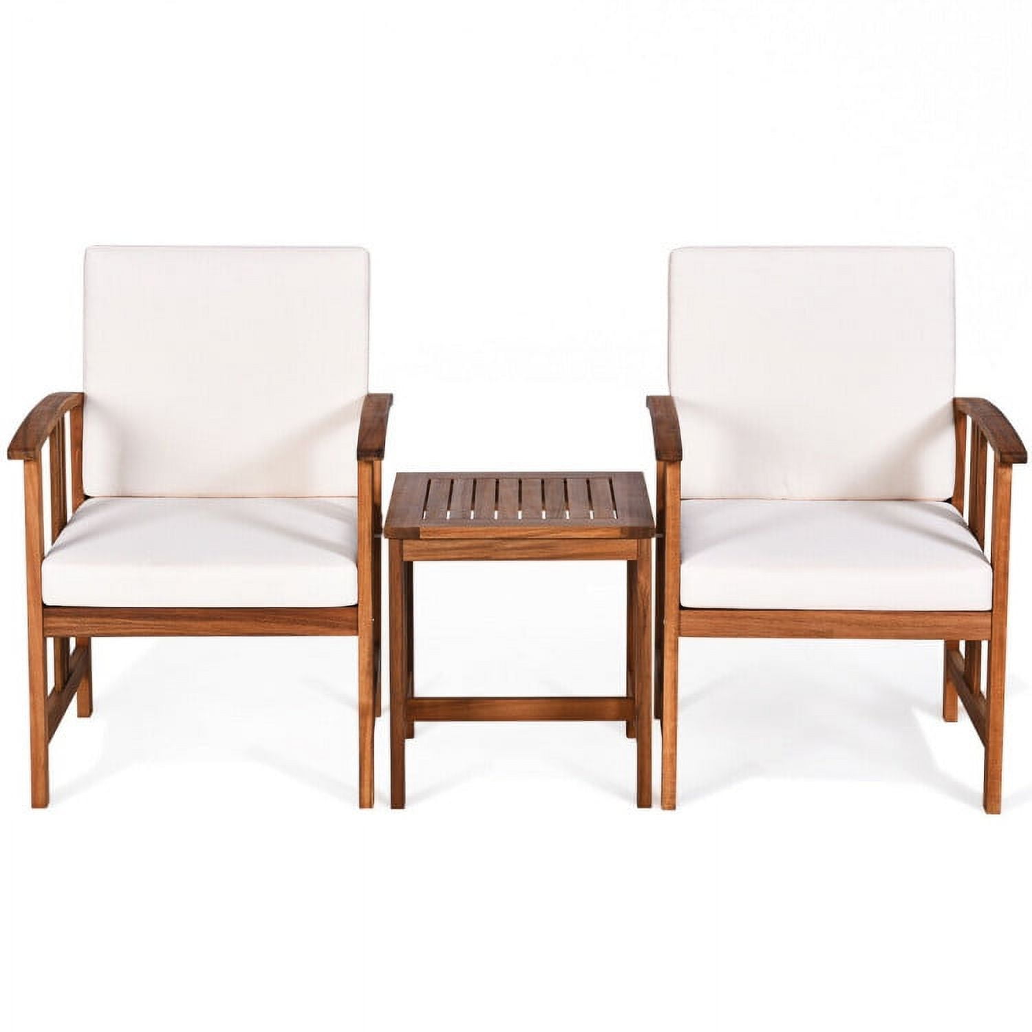 Aimee Lii 4 Pieces Solid Wood Outdoor Patio Sofa Furniture Set, Wooden Patio Furniture Set, White Aimee Lii 4 Pieces Solid Wood Outdoor Patio Sofa Furniture Set, Wooden Patio Furniture Set, White