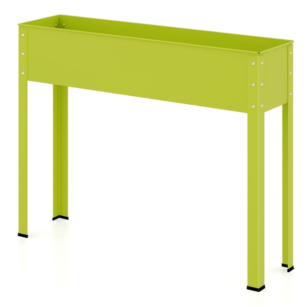 Aimee Lii 40 x 11 x 31.5 Inch Metal Raised Garden Bed with Legs and Drainage Hole, Planters for Outdoor Plants, Planter Boxes Outdoor