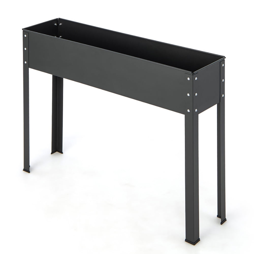 Aimee Lii 40 x 11 x 31.5 Inch Metal Raised Garden Bed with Legs and Drainage Hole for Vegetable Flower, Planter Boxes for Garden Yard