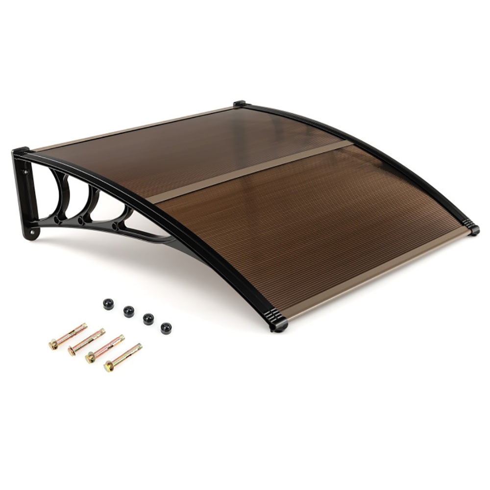 Aimee Lii 40" x 40" Outdoor Front Door Patio Overhang Awning for Sunlight Rain Snow Wind Protection, Awning for Patio