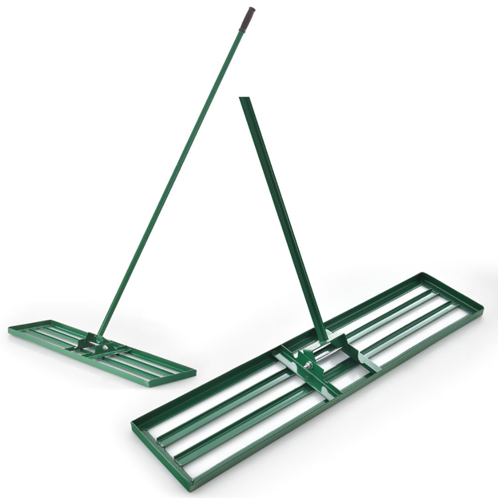 Aimee Lii 42 x 10 Inch Lawn Leveling Rake with Ergonomic Handle, Lawn Roller Tow Behind, Yard Roller