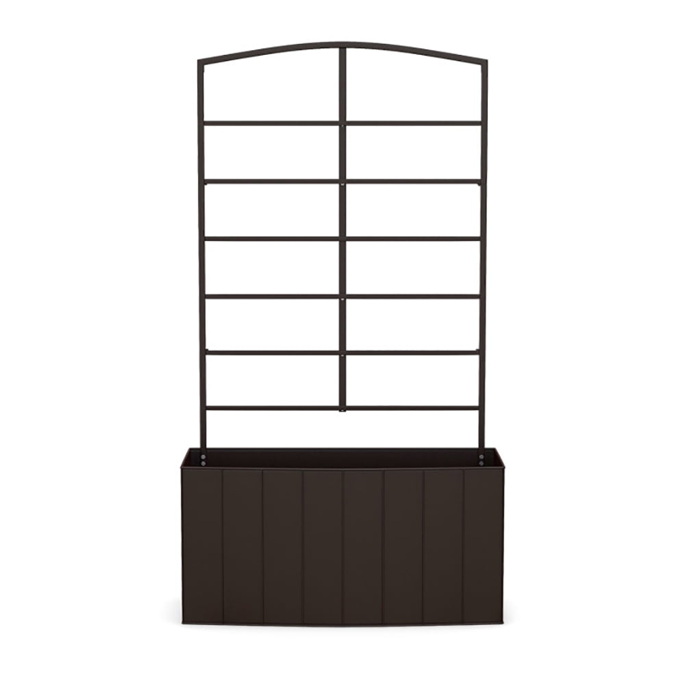 Aimee Lii 44 Inch Metal Raised Garden Bed with Trellis, Tier Plant Stand for Garden, Outdoor Garden Potting Bench for Patio, Black