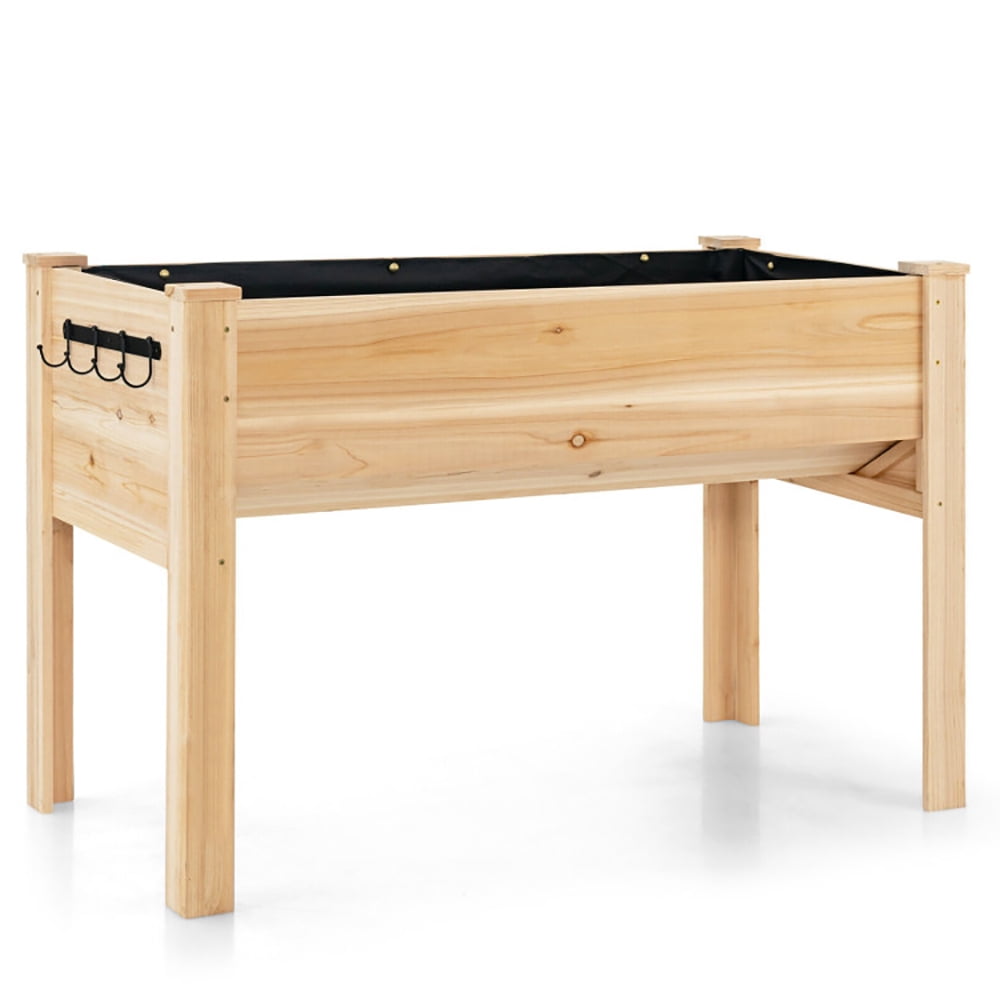 Aimee Lii 48 x 24 x 32 Inch Elevated Wood Planter Box with Legs, Raised Garden Beds Outdoor