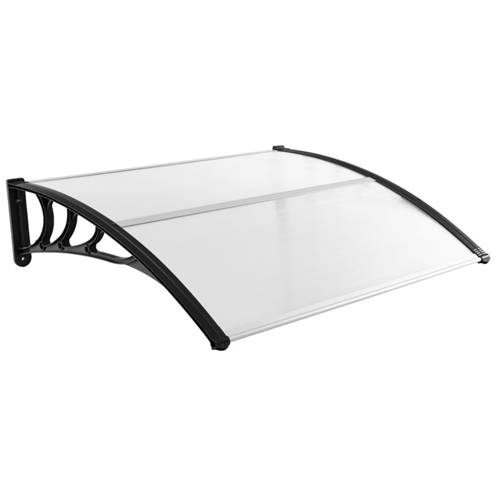 Aimee Lii 48 x 40 Inch Outdoor Front Door Window Awning Door Canopy Exterior, Awning for Patio, Black
