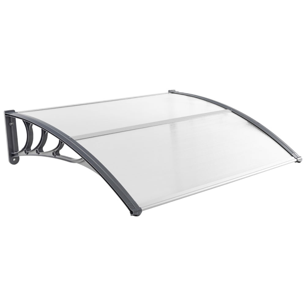 Aimee Lii 48 x 40 Inch Outdoor Front Door Window Awning Door Canopy Exterior, Awning for Patio, Gray
