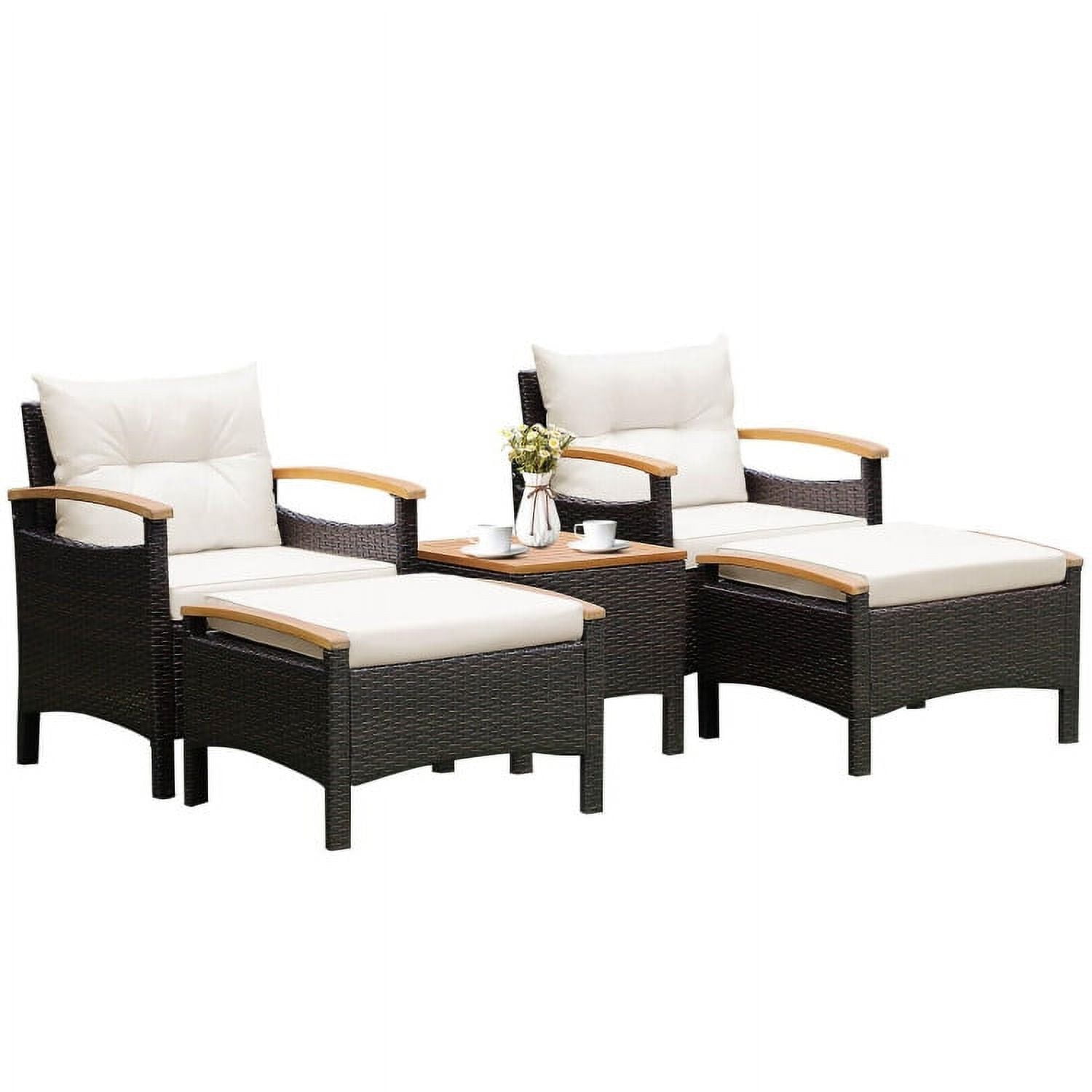 Aimee Lii 5 Pieces Patio Conversation Set with Cushions Coffee Table, Outdoor Patio Furniture Set Aimee Lii 5 Pieces Patio Conversation Set with Cushions Coffee Table, Outdoor Patio Furniture Set