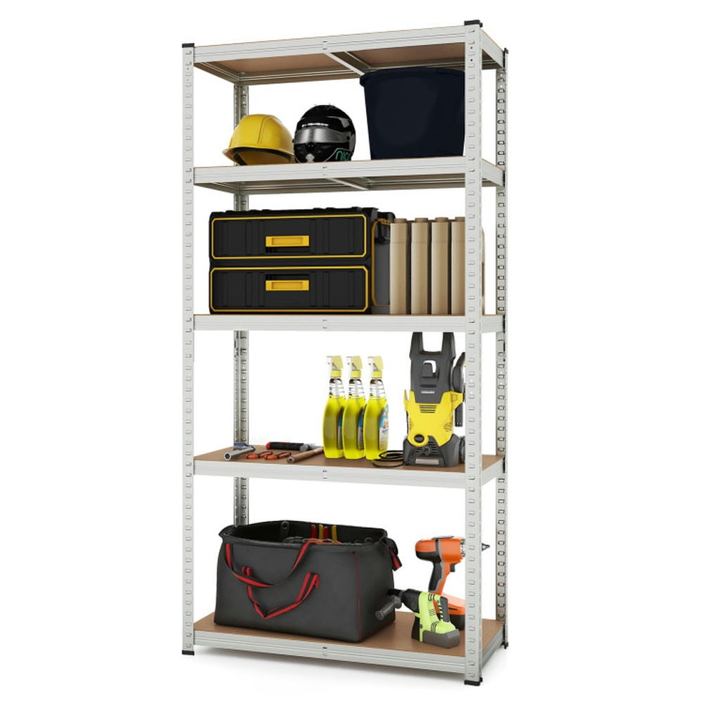 Aimee Lii 5-Tier Heavy Duty Metal Shelving Unit with 2000 LBS Total Load Capacity, Indoor Outdoor Garage Shelves, Metal Organizer Utility Rack-Silver Aimee Lii 5-Tier Heavy Duty Metal Shelving Unit with 2000 LBS Total Load Capacity, Indoor Outdoor Garage Shelves, Metal Organizer Utility Rack-Silver