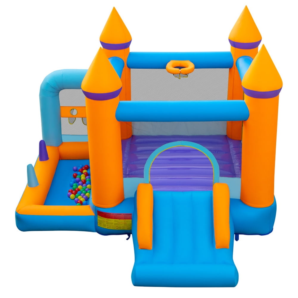 Aimee Lii 5-in-1 Inflatable Bounce Castle with Ocean Balls and 735W Blower, Playhouse for Kids Outdoor