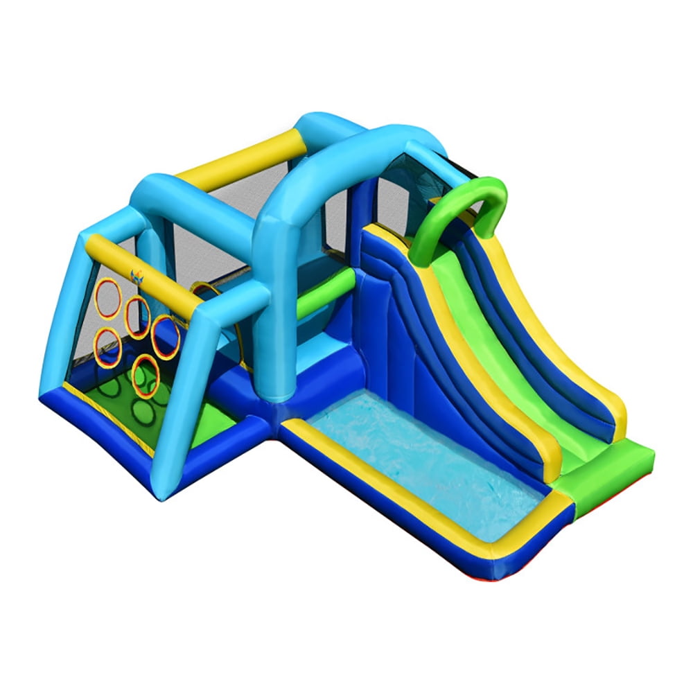 Aimee Lii 5-in-1 Kids Inflatable Climbing Bounce House without Blower, Playhouse for Kids Outdoor