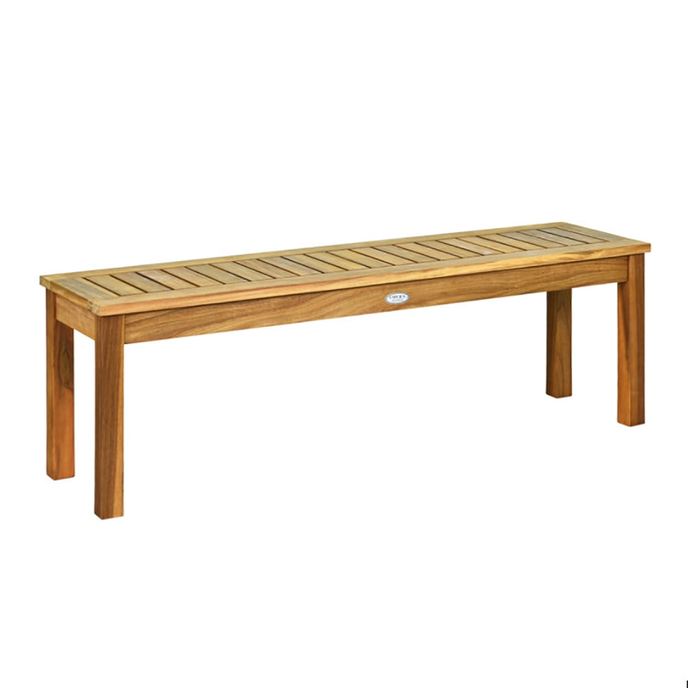 Aimee Lii 52" Outdoor Acacia Wood Dining Bench Chair, Outdoor Patio Furniture Aimee Lii 52" Outdoor Acacia Wood Dining Bench Chair, Outdoor Patio Furniture