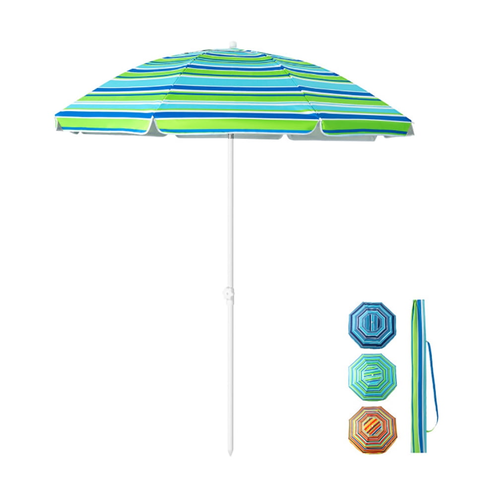 Aimee Lii 6.5 Feet Patio Beach Umbrella with Waterproof Polyester Fabric, Sunbrella Umbrella Outdoor Patio, Green