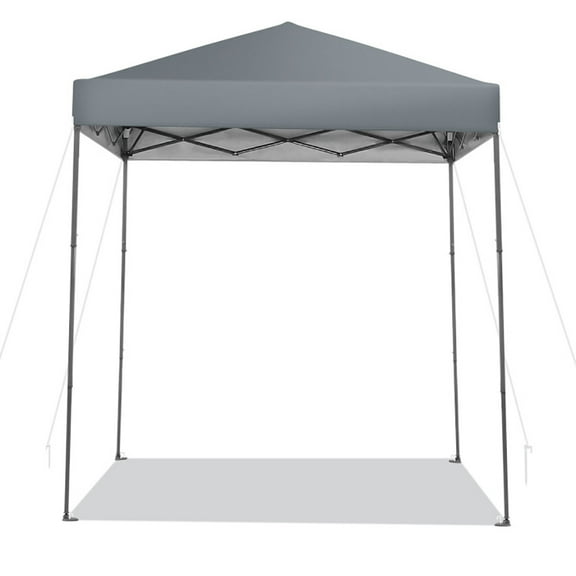 Aimee Lii 6.6 x 6.6 Feet Outdoor Pop-up Canopy Tent with UPF 50+ Sun Protection, Backyard Canopy Gazebo for Party Camping BBQ Events, Gray