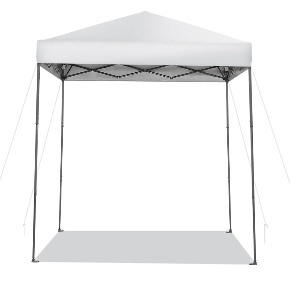 Aimee Lii 6.6 x 6.6 Feet Outdoor Pop-up Canopy Tent with UPF 50+ Sun Protection, Backyard Canopy Gazebo for Party Camping BBQ Events, White