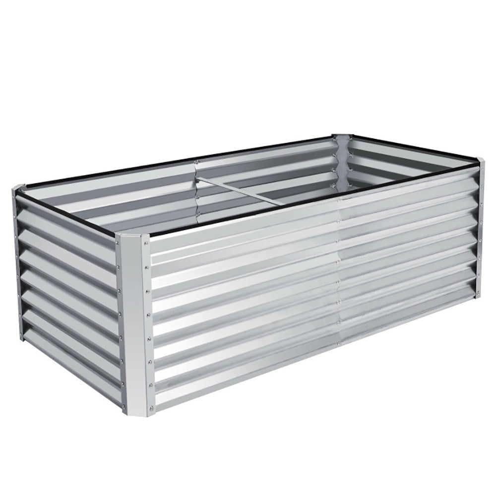 Aimee Lii 6 x 3 x 2 Feet Rustproof Metal Planter Box with Ground Stakes for Plants, Planter Box Garden Boxes Outdoor