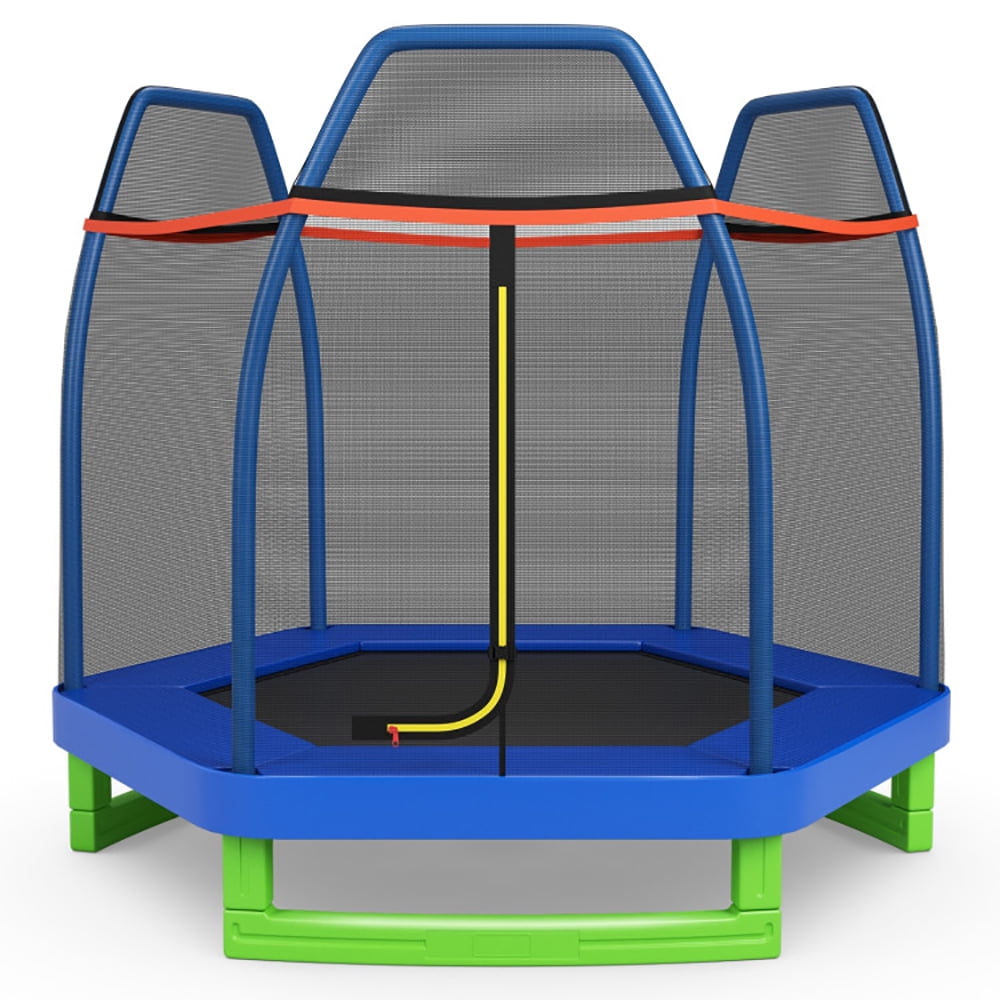 Aimee Lii 7 Feet Kids Recreational Bounce Jumper Trampoline, Outdoor Kids Trampoline, Blue Aimee Lii 7 Feet Kids Recreational Bounce Jumper Trampoline, Outdoor Kids Trampoline, Blue