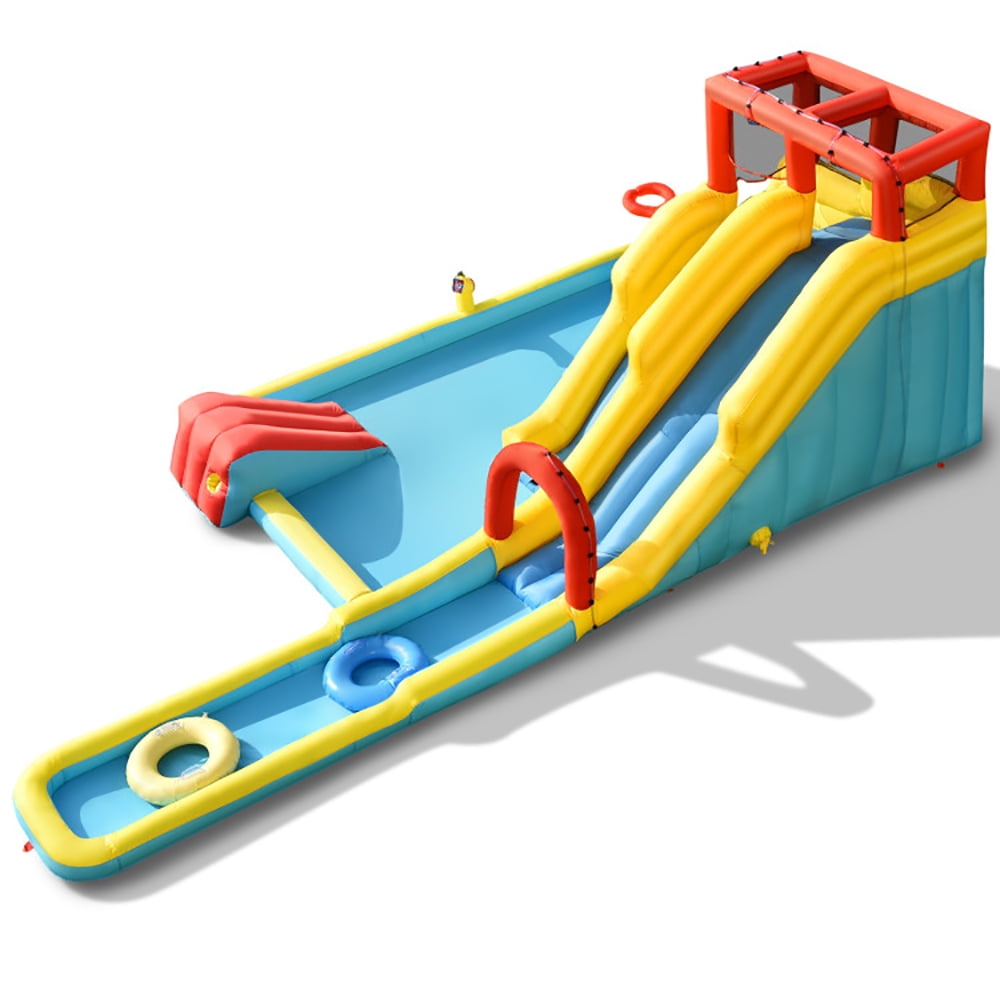Aimee Lii 7-in-1 Inflatable Dual Slide Water Park Bounce House With 750 Blower, Bounce House Water Slide for Kids 5-10 Aimee Lii 7-in-1 Inflatable Dual Slide Water Park Bounce House With 750 Blower, Bounce House Water Slide for Kids 5-10