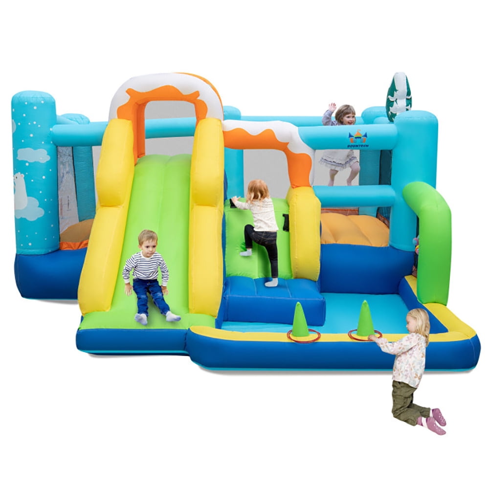 Aimee Lii 7-in-1 Kids Inflatable Bounce House with Jumping Area without Blower, Playhouse for Kids Outdoor Aimee Lii 7-in-1 Kids Inflatable Bounce House with Jumping Area without Blower, Playhouse for Kids Outdoor