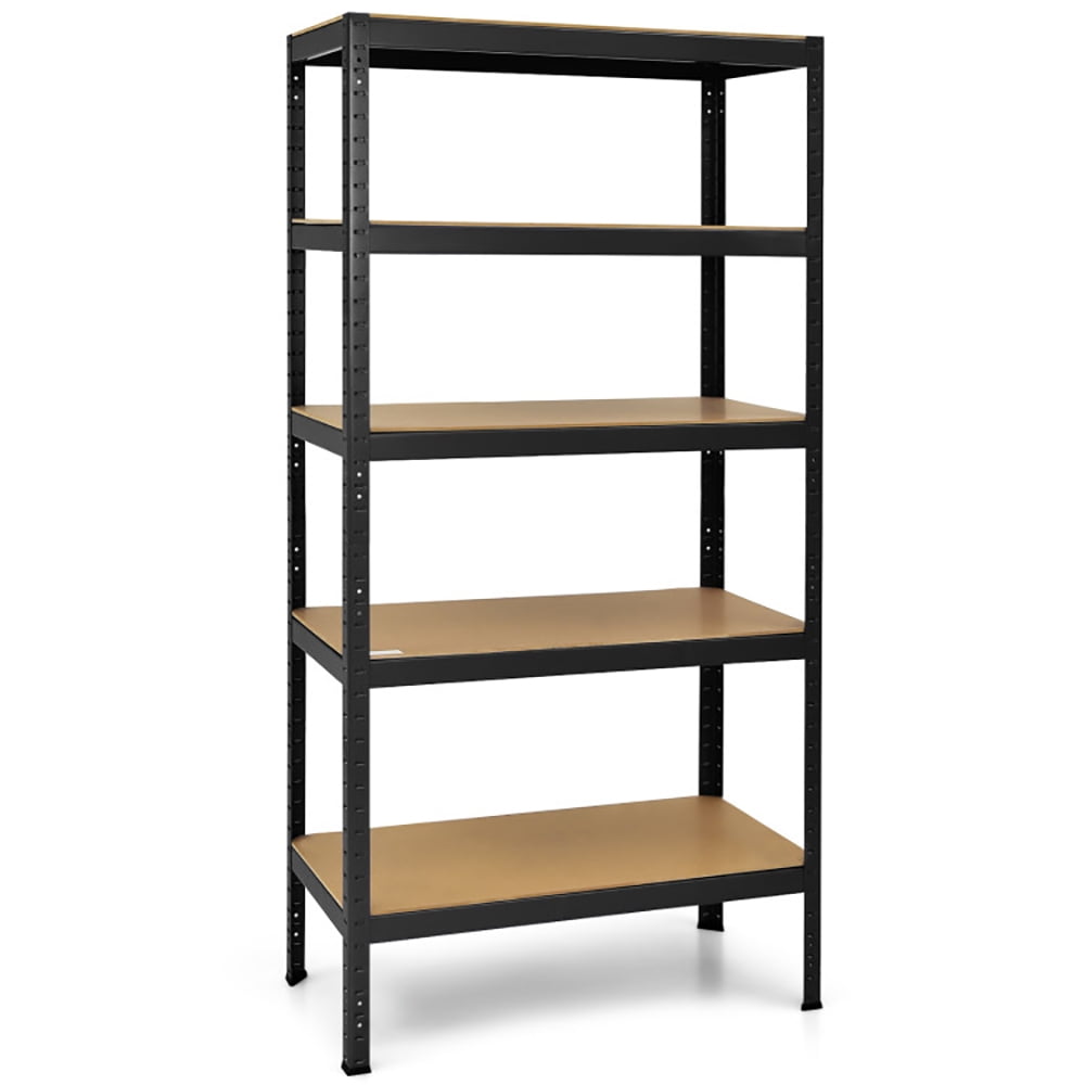 Aimee Lii 71 inch Heavy Duty Steel Adjustable 5 Level Storage Shelves, Metal Shelves for Storage, Garage Shelves, Black Aimee Lii 71 inch Heavy Duty Steel Adjustable 5 Level Storage Shelves, Metal Shelves for Storage, Garage Shelves, Black