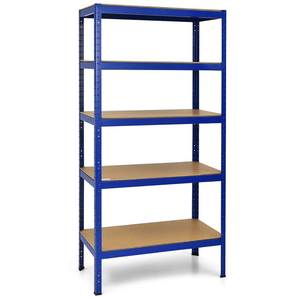 Aimee Lii 71 inch Heavy Duty Steel Adjustable 5 Level Storage Shelves, Metal Shelves for Storage, Garage Shelves, Blue Aimee Lii 71 inch Heavy Duty Steel Adjustable 5 Level Storage Shelves, Metal Shelves for Storage, Garage Shelves, Blue