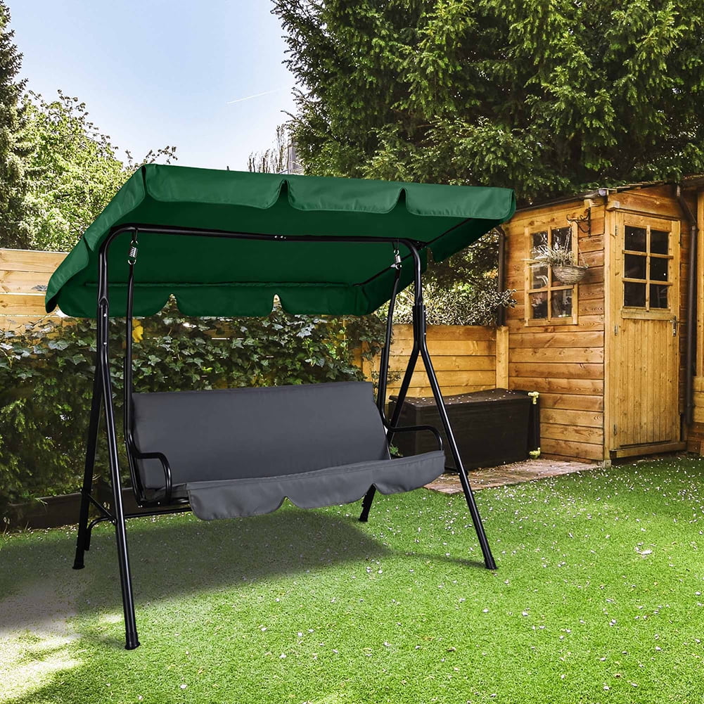 Aimee Lii 77'' x 43'' UV Protection & Water Resistance Swing Canopy Replacement Waterproof Top Cover for Outdoor Garden Patio Porch Yard, Top Cover Only, Green Aimee Lii 77'' x 43'' UV Protection & Water Resistance Swing Canopy Replacement Waterproof Top Cover for Outdoor Garden Patio Porch Yard, Top Cover Only, Green