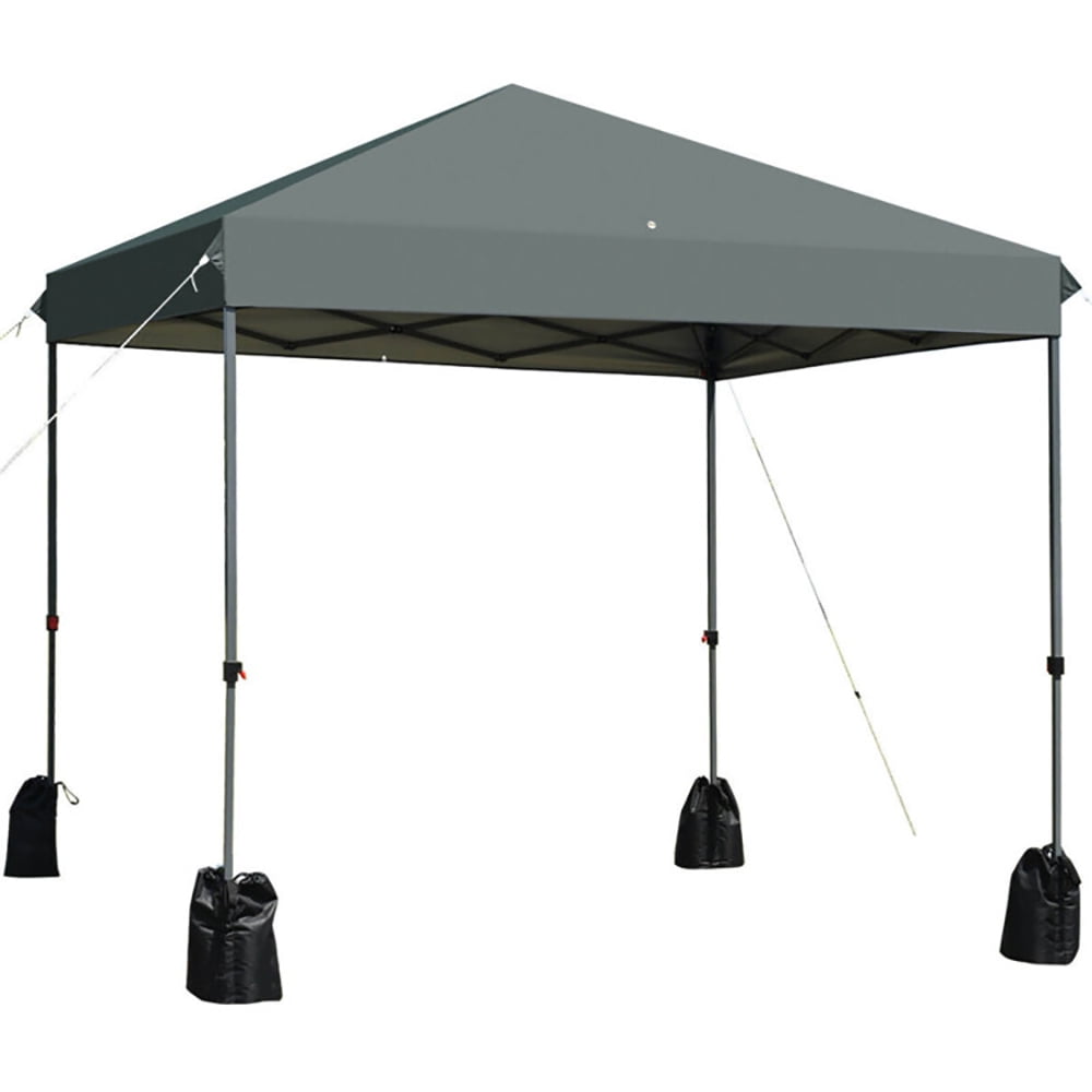 Aimee Lii 8' x 8' Outdoor Pop up Canopy Tent with Roller Bag, Gazebo Tent for Party Wedding BBQ Events, Gray