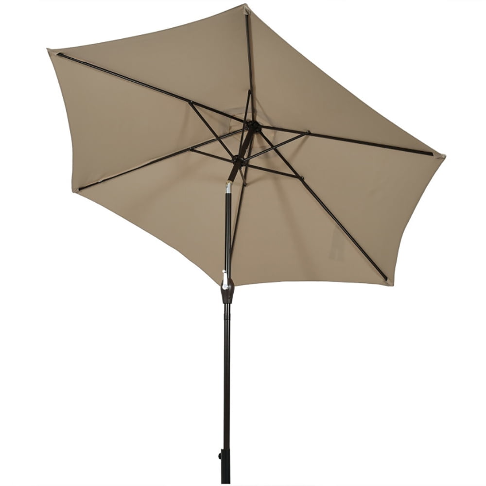 Aimee Lii 9 ft Outdoor Market Patio Table Umbrella Push Button Tilt Crank Lift, Table Umbrella Outdoor Patio, Tan Aimee Lii 9 ft Outdoor Market Patio Table Umbrella Push Button Tilt Crank Lift, Table Umbrella Outdoor Patio, Tan