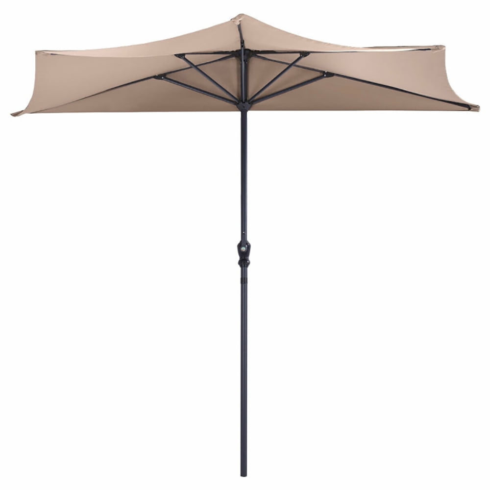 Aimee Lii 9Ft Patio Bistro Half Round Umbrella, Table Umbrella Outdoor Patio, Beige Aimee Lii 9Ft Patio Bistro Half Round Umbrella, Table Umbrella Outdoor Patio, Beige