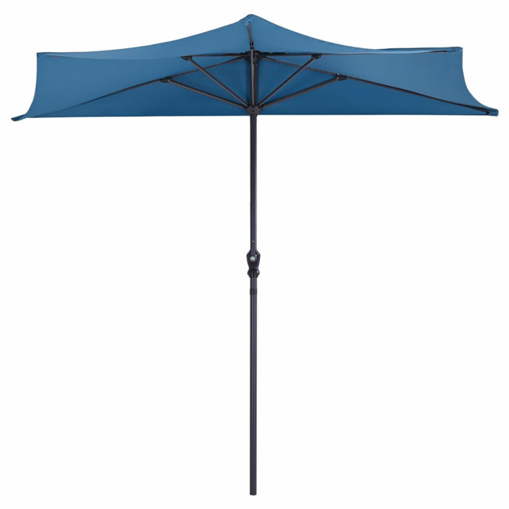 Aimee Lii 9Ft Patio Bistro Half Round Umbrella, Table Umbrella Outdoor Patio, Blue Aimee Lii 9Ft Patio Bistro Half Round Umbrella, Table Umbrella Outdoor Patio, Blue