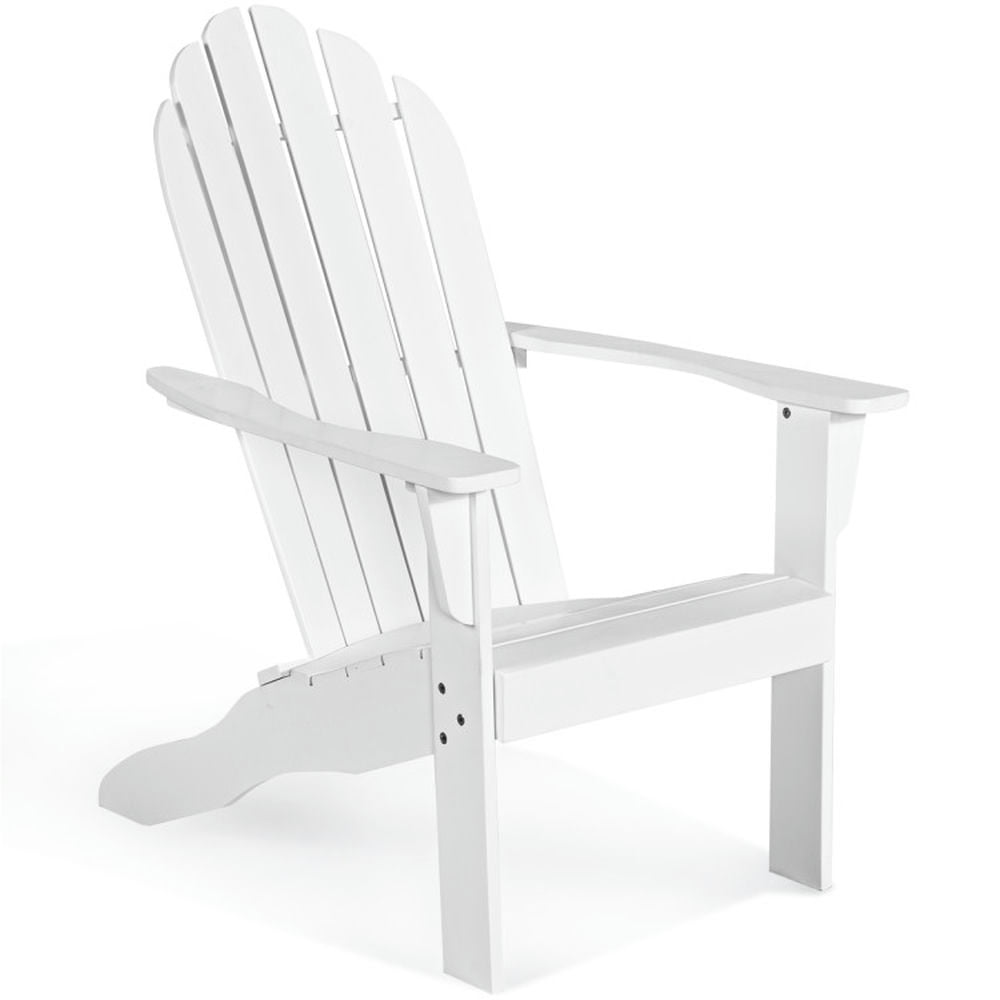 Aimee Lii Acacia Wood Outdoor Adirondack Chair with Ergonomic Design, Outdoor Patio Furniture for Balcony Porch Backyard, Sturdy -White