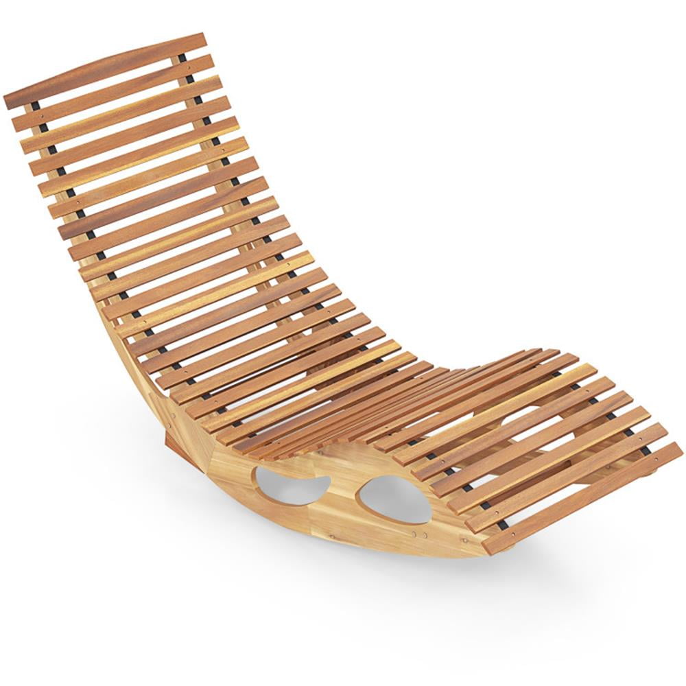 Aimee Lii Acacia Wood Patio Rocking Sun Lounger Chaise Lounge with Ergonomic Curved Seat, Outdoor Patio Furniture for Backyard, Garden Aimee Lii Acacia Wood Patio Rocking Sun Lounger Chaise Lounge with Ergonomic Curved Seat, Outdoor Patio Furniture for Backyard, Garden