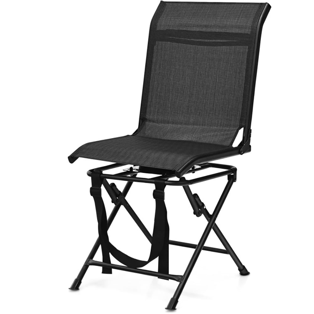 Aimee Lii All-weather Outdoor Foldable 360-Degree Swivel Chair with Iron Frame, Folding Camping Lawn Chairs, Black Aimee Lii All-weather Outdoor Foldable 360-Degree Swivel Chair with Iron Frame, Folding Camping Lawn Chairs, Black