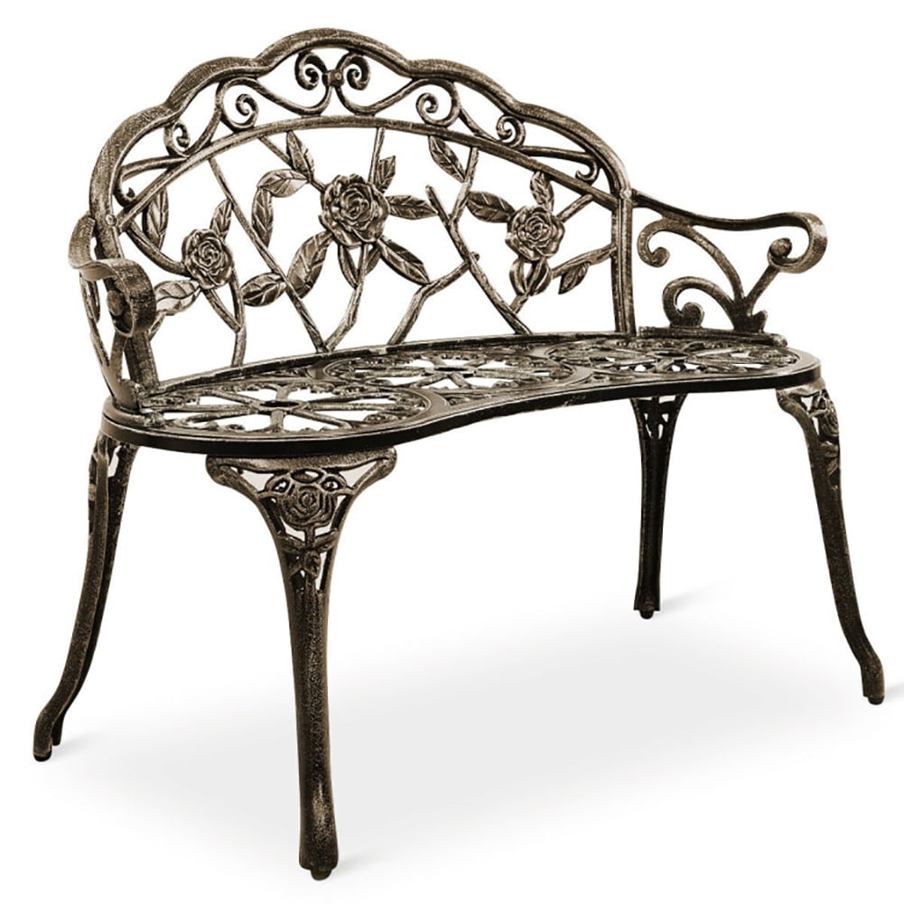 Aimee Lii Aluminum Patio Outdoor Garden Bench Chair Loveseat Cast, Outdoor Patio Furniture, Bronze Aimee Lii Aluminum Patio Outdoor Garden Bench Chair Loveseat Cast, Outdoor Patio Furniture, Bronze