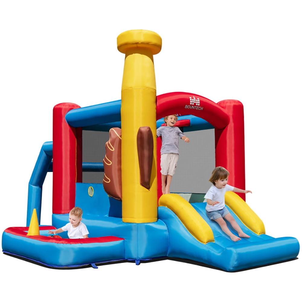 Aimee Lii Baseball Themed Inflatable Bounce House with Ball Pit and Ocean Balls with 735W Blower, Playhouse for Kids Outdoor Aimee Lii Baseball Themed Inflatable Bounce House with Ball Pit and Ocean Balls with 735W Blower, Playhouse for Kids Outdoor