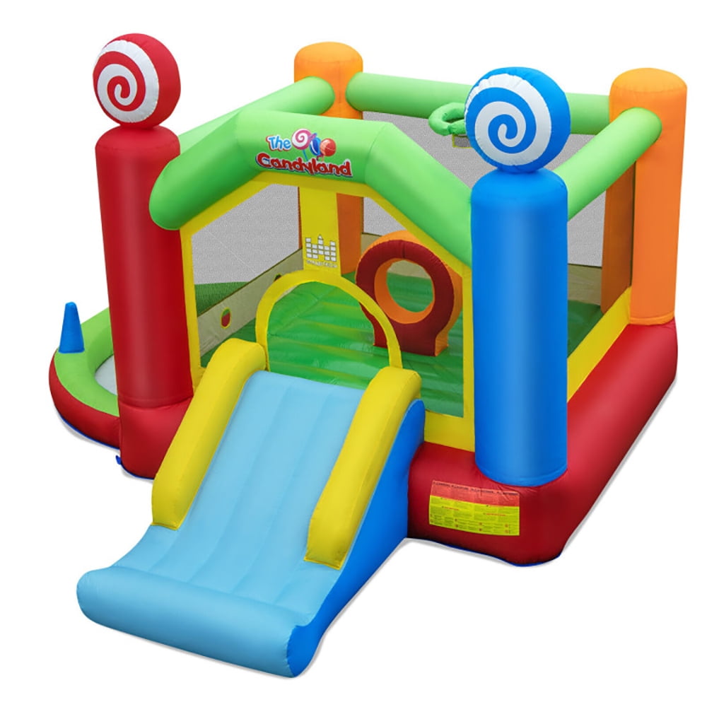 Aimee Lii Candy Land Theme Kids Inflatable Bounce House with 735W Air Blower, Playhouse for Kids Outdoor Aimee Lii Candy Land Theme Kids Inflatable Bounce House with 735W Air Blower, Playhouse for Kids Outdoor