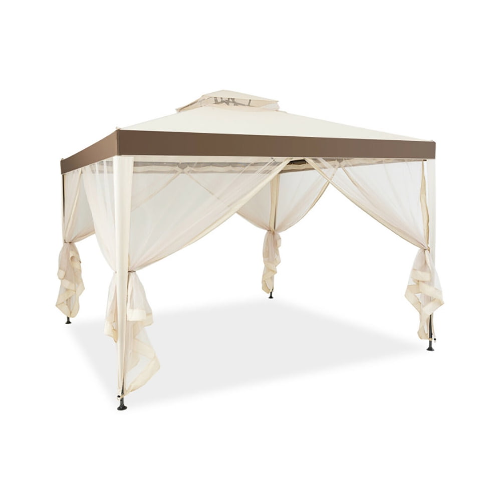 Aimee Lii Canopy Gazebo Tent Shelter Garden Lawn Patio with Mosquito Netting, Backyard Canopy Gazebo for Party Wedding BBQ Events, Beige Aimee Lii Canopy Gazebo Tent Shelter Garden Lawn Patio with Mosquito Netting, Backyard Canopy Gazebo for Party Wedding BBQ Events, Beige