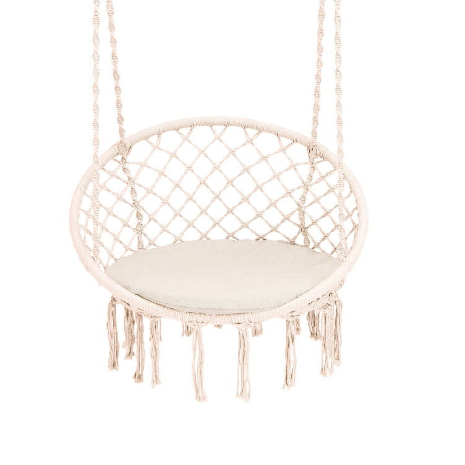 Aimee Lii Cushioned Hammock Swing Chair with Hanging Kit, Comfy Outdoor Chair, Beige Aimee Lii Cushioned Hammock Swing Chair with Hanging Kit, Comfy Outdoor Chair, Beige