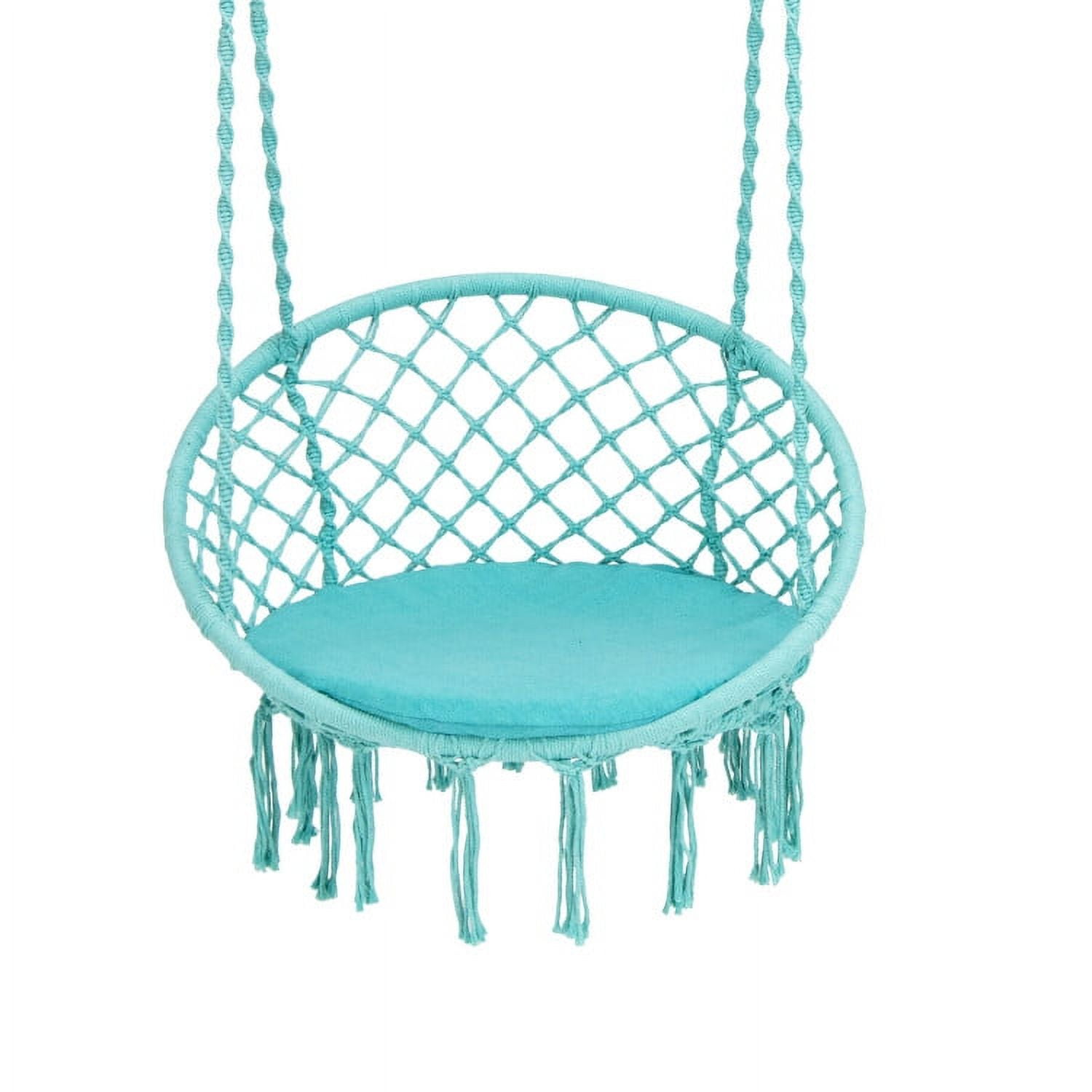 Aimee Lii Cushioned Hammock Swing Chair with Hanging Kit, Comfy Outdoor Chair, Turquoise Aimee Lii Cushioned Hammock Swing Chair with Hanging Kit, Comfy Outdoor Chair, Turquoise