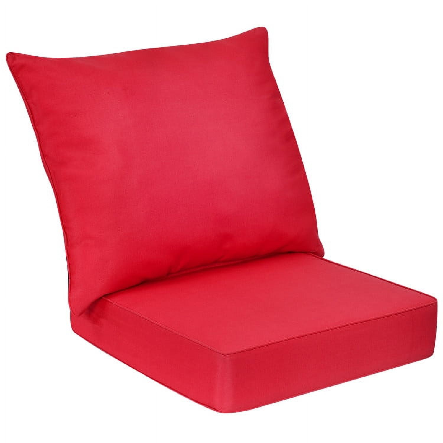 Aimee Lii Deep Seat Chair Cushion Pads Set with Rope Belts for Indoor and Outdoor, Red Aimee Lii Deep Seat Chair Cushion Pads Set with Rope Belts for Indoor and Outdoor, Red