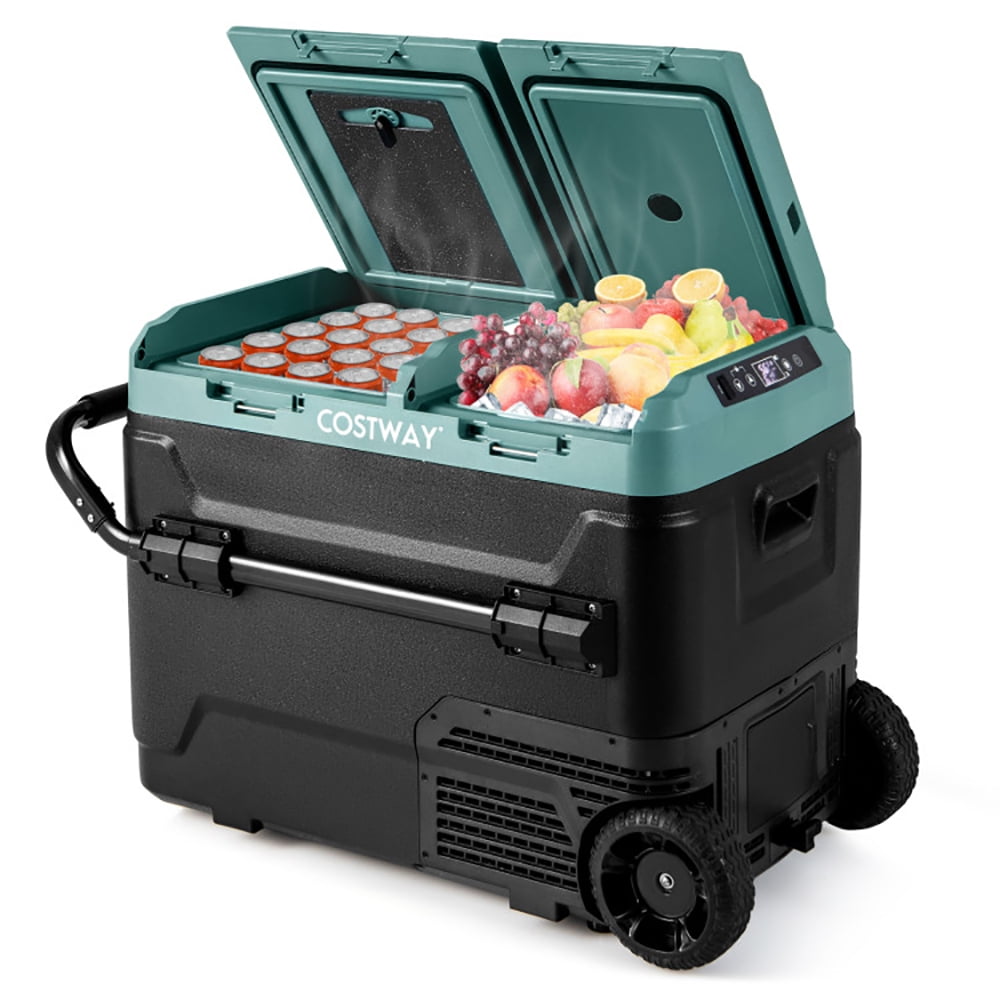 Aimee Lii Dual Zone 12V Car Refrigerator for Vehicles Camping Travel Truck RV Boat Outdoor and Home Use, Portable Water Cooler, Green Aimee Lii Dual Zone 12V Car Refrigerator for Vehicles Camping Travel Truck RV Boat Outdoor and Home Use, Portable Water Cooler, Green