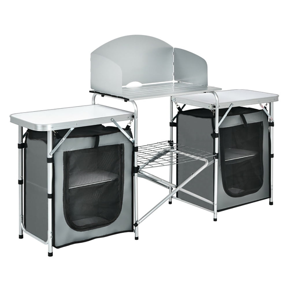 Aimee Lii Folding Camping Table with Storage Organizer, PorTable Tables Folding