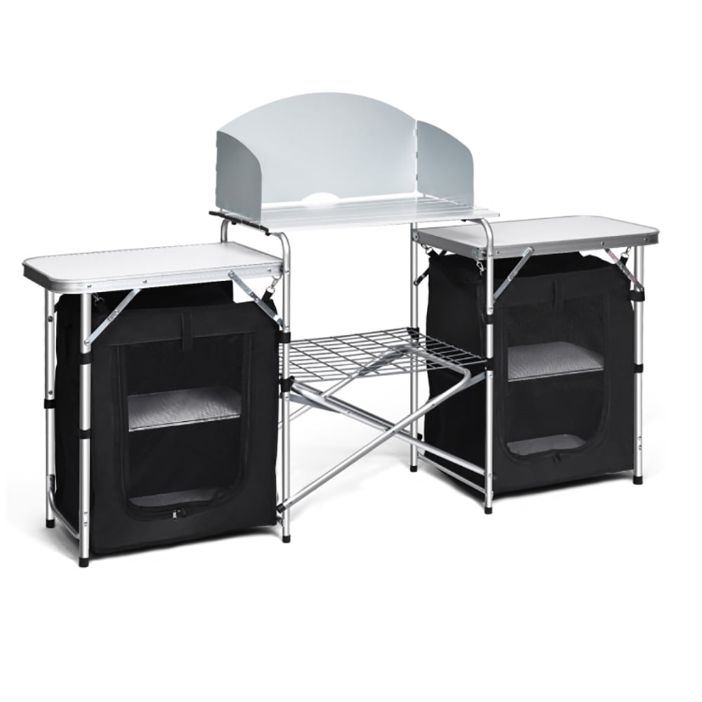 Aimee Lii Folding Camping Table with Storage Organizer, Portable Tables Folding for Outdoor