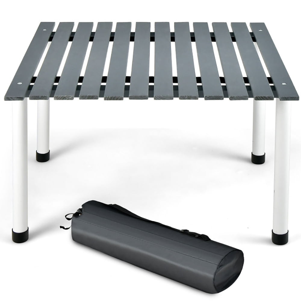 Aimee Lii Folding Outdoor Camping Table with Carrying Bag for Picnics and Party, Camp Tables PorTable Foldable, Gray