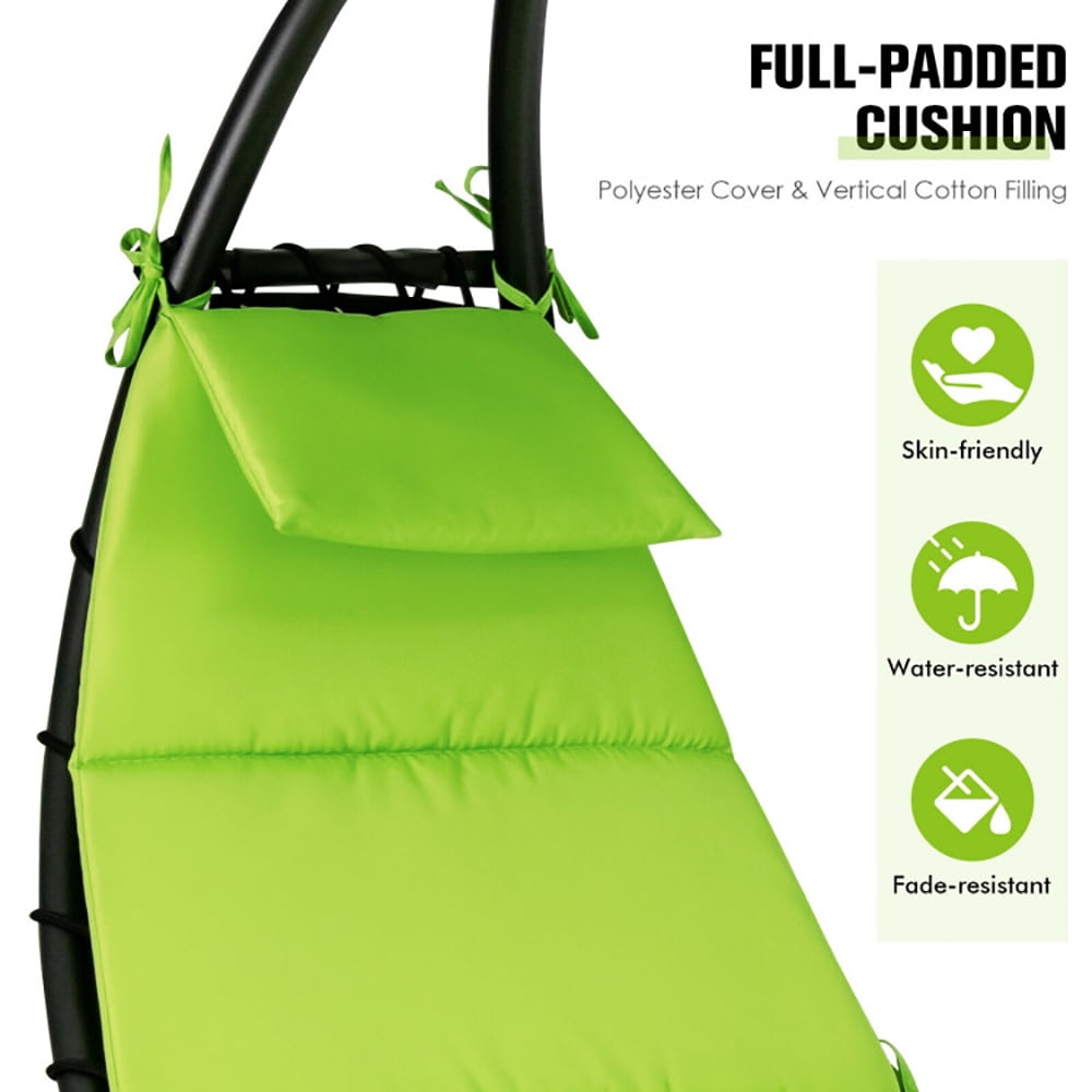 Aimee Lii Hammock Swing Lounger Chair with Shade Canopy, Patio Loungers, Green