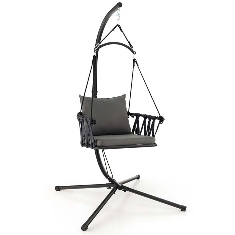 Aimee Lii Hanging Swing Chair with Stand, Swing Chair for Bedroom, Gray