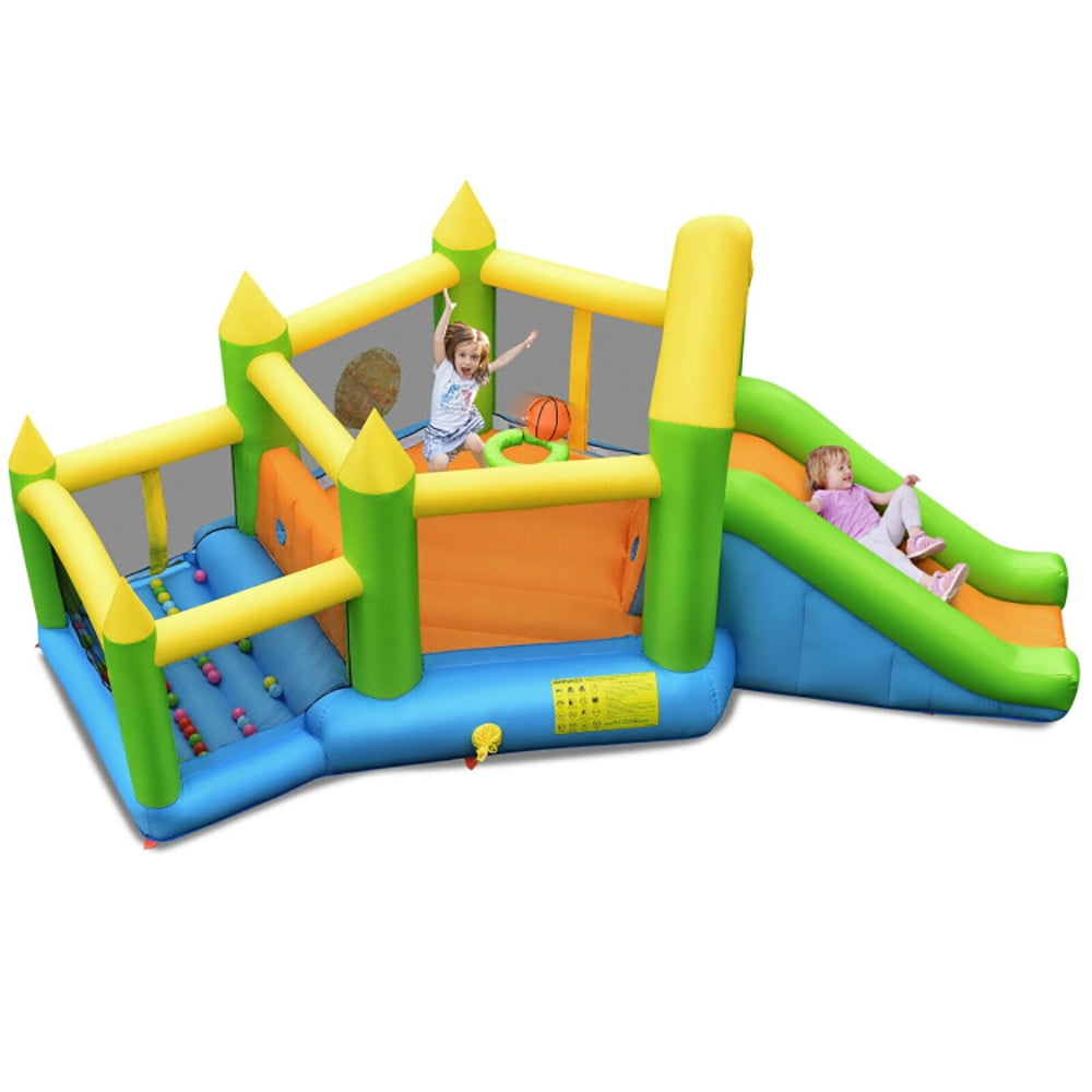 Aimee Lii Inflatable Ball Game Bounce House Without Blower, Playhouse for Kids Outdoor