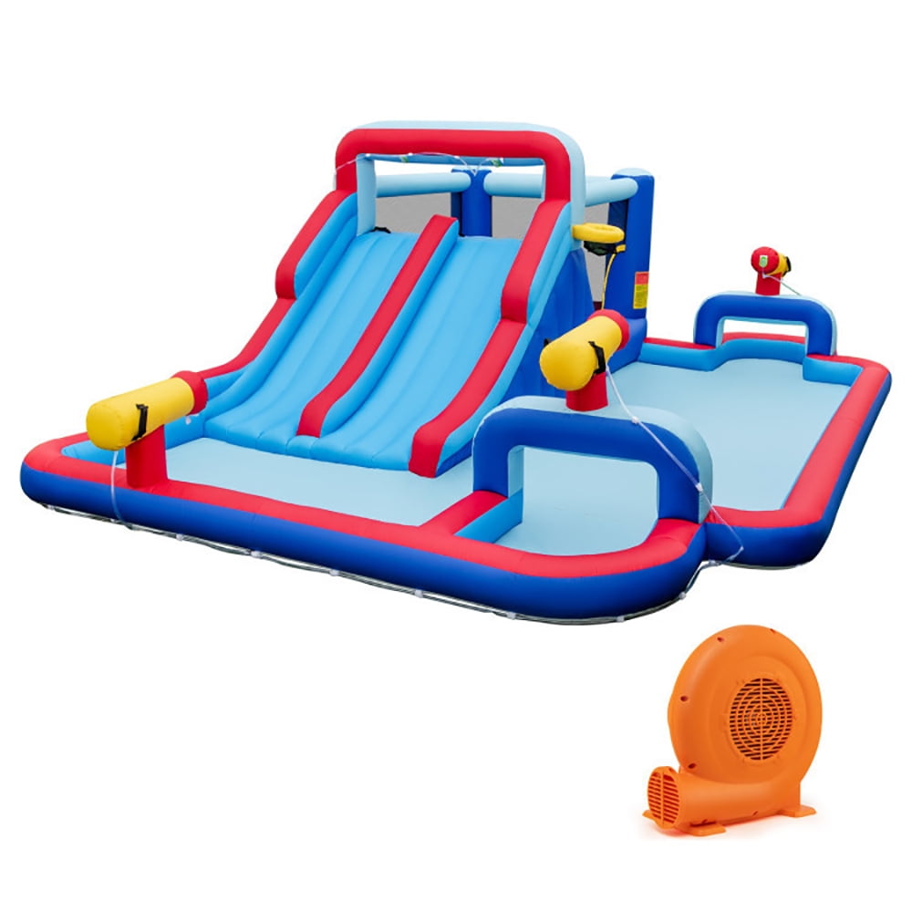 Aimee Lii Inflatable Bounce House with 2 Water Slides and 3 Water Cannons With 750W Blower, Toddlers Boys Girls Backyard Party Gifts Aimee Lii Inflatable Bounce House with 2 Water Slides and 3 Water Cannons With 750W Blower, Toddlers Boys Girls Backyard Party Gifts