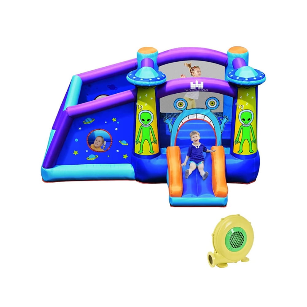 Aimee Lii Inflatable Kids Bouncy Castle with 480W Air Blower, Playhouse for Kids Outdoor