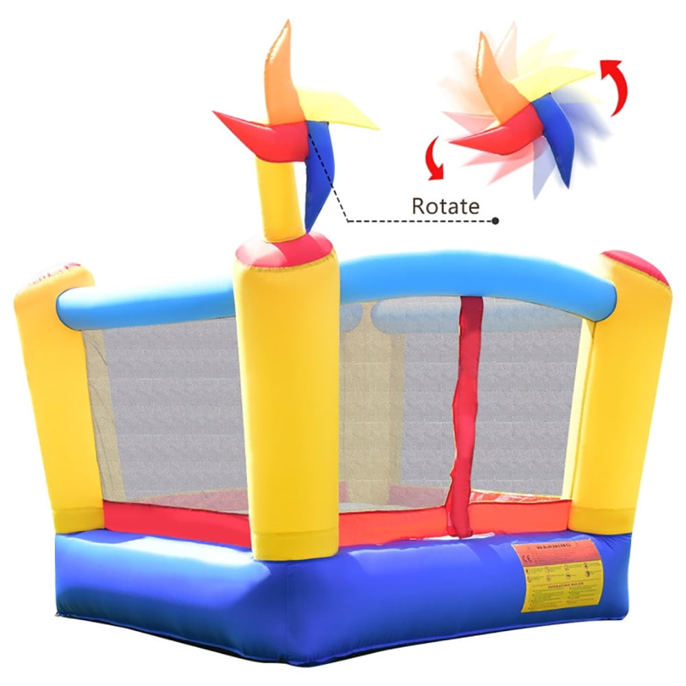 Aimee Lii Inflatable Moonwalk Bounce House with Rotating Windmill, Kids Bounce House for 5-10