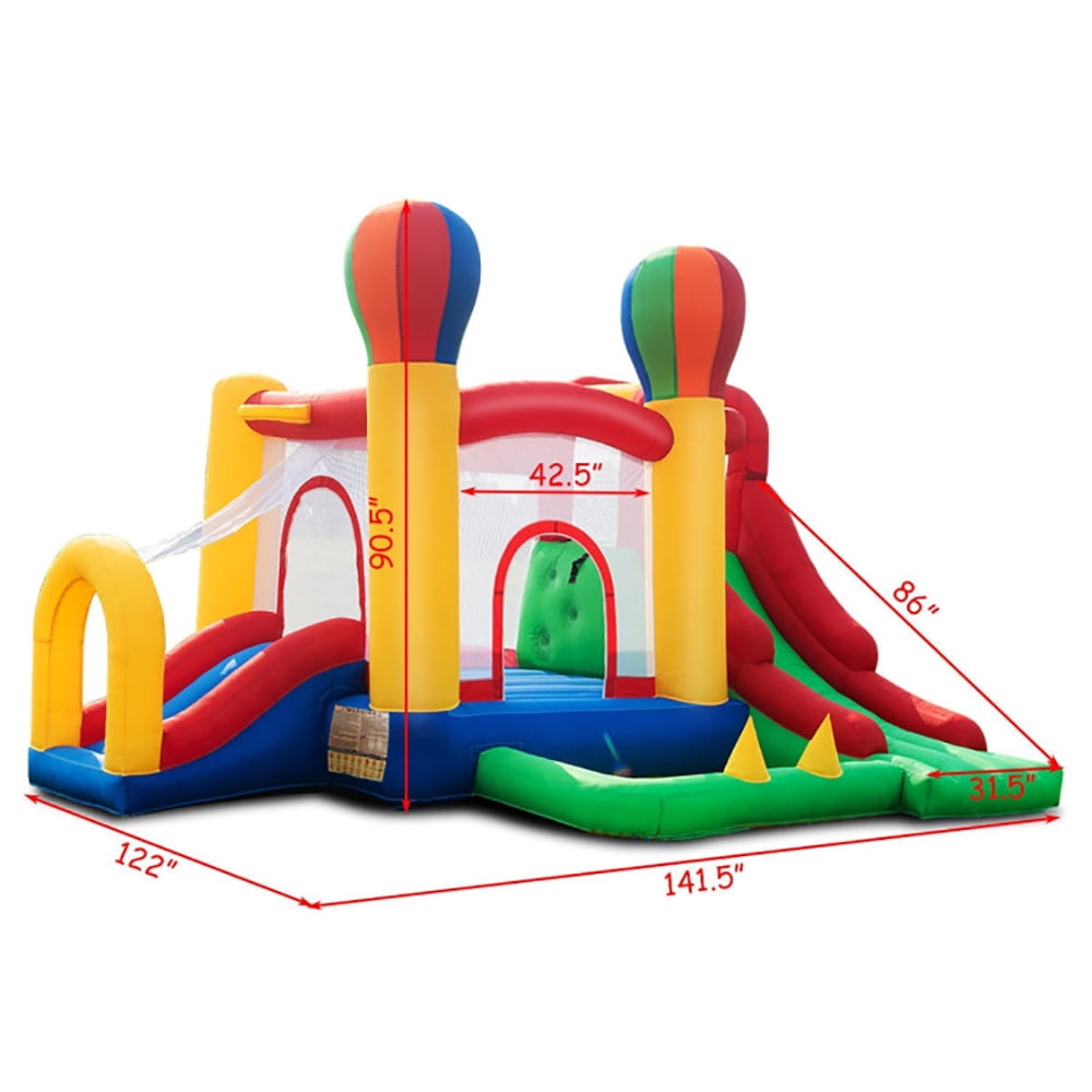 Aimee Lii Inflatable Moonwalk Jumper Bounce House with Carrying Bag, Bounce House for Kids 3-10