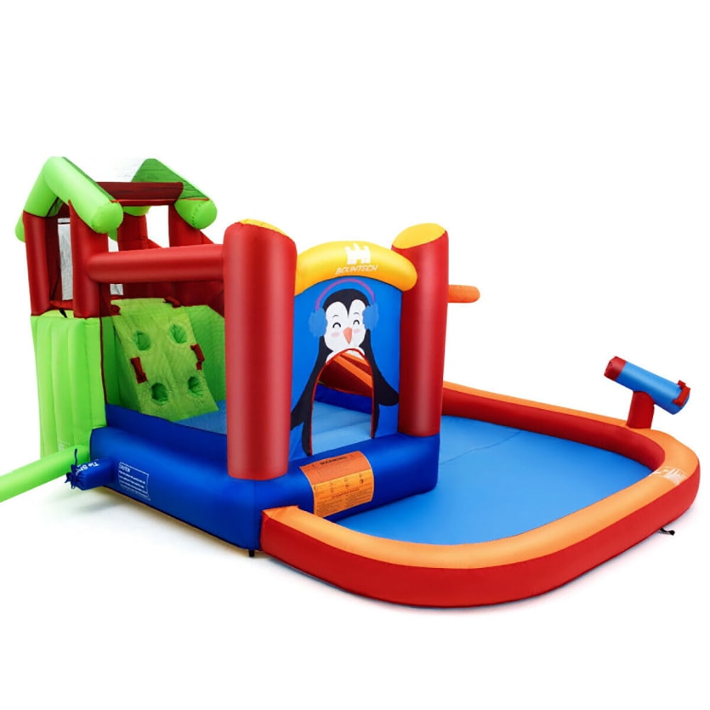 Aimee Lii Inflatable Slide Bouncer and Water Park Bounce House Without Blower, Bounce House Water Slide for 5-10